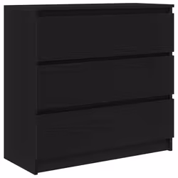 vidaXL Sideboard Grey Sonoma 80x35x76 cm Engineered Wood storage cabinet - black oak