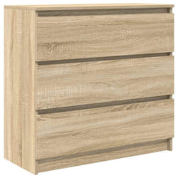 vidaXL Sideboard Grey Sonoma 80x35x76 cm Engineered Wood storage cabinet - sonoma oak