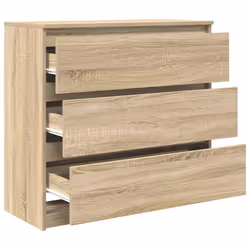 vidaXL Sideboard Grey Sonoma 80x35x76 cm Engineered Wood storage cabinet - sonoma oak - Additional view 4