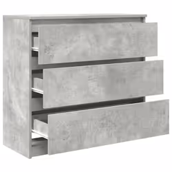 vidaXL Sideboard Grey Sonoma 80x35x76 cm Engineered Wood storage cabinet - concrete grey - Additional view 4