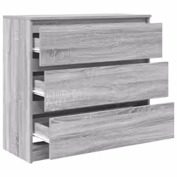 vidaXL Sideboard Grey Sonoma 80x35x76 cm Engineered Wood storage cabinet - grey sonoma - Additional view 4