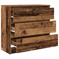 vidaXL Sideboard Grey Sonoma 80x35x76 cm Engineered Wood storage cabinet - old wood - Additional view 4