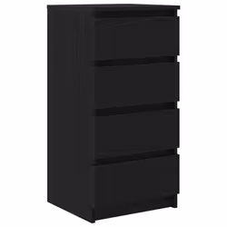 vidaXL Sideboard Black Oak 37.5x35x76 cm Engineered Wood storage cabinet