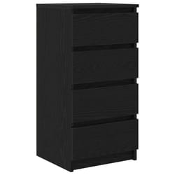 vidaXL Sideboard Black Oak 37.5x35x76 cm Engineered Wood storage cabinet