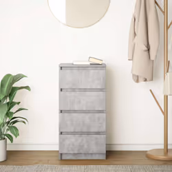 vidaXL Sideboard Concrete Grey 37.5x35x76 cm Engineered Wood storage cabinet