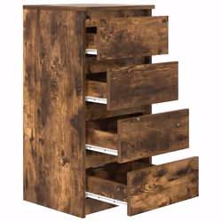 vidaXL Sideboard Smoked Oak 37.5x35x76 cm Engineered Wood storage cabinet - Additional view 4