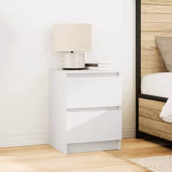 vidaXL TV Cabinet Smoked Oak 40x35x54 cm Engineered Wood tv stand tv sideboard - white