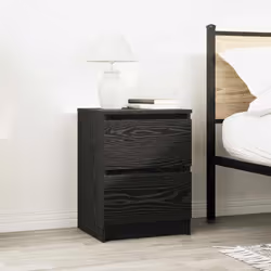 vidaXL TV Cabinet Smoked Oak 40x35x54 cm Engineered Wood tv stand tv sideboard - black