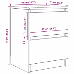 vidaXL TV Cabinet Smoked Oak 40x35x54 cm Engineered Wood tv stand tv sideboard - sonoma oak