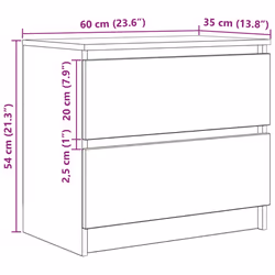 vidaXL TV Cabinet White 60x35x54 cm Engineered Wood tv stand tv stand cabinet - Additional view 10
