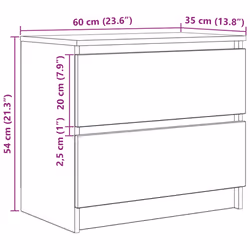 vidaXL TV Cabinet Artisan Oak 60x35x54 cm Engineered Wood tv stand