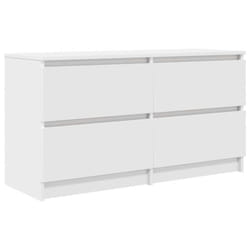 vidaXL TV Cabinet Black 100x35x54 cm Engineered Wood tv stand tv sideboard - white