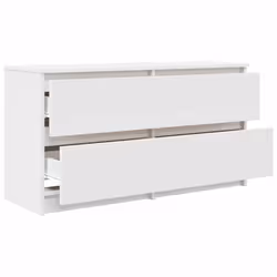 vidaXL TV Cabinet Black 100x35x54 cm Engineered Wood tv stand tv sideboard - white - Additional view 4