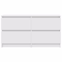 vidaXL TV Cabinet Black 100x35x54 cm Engineered Wood tv stand tv sideboard - white - Additional view 5