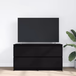 vidaXL TV Cabinet Black 100x35x54 cm Engineered Wood tv stand tv sideboard - black