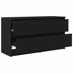 vidaXL TV Cabinet Black 100x35x54 cm Engineered Wood tv stand tv sideboard - black - Additional view 4