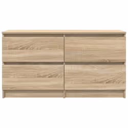 vidaXL TV Cabinet Black 100x35x54 cm Engineered Wood tv stand tv sideboard - sonoma oak - Additional view 5