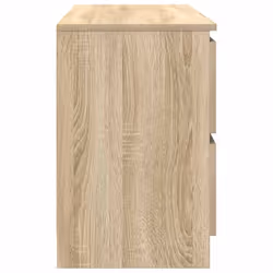 vidaXL TV Cabinet Black 100x35x54 cm Engineered Wood tv stand tv sideboard - sonoma oak - Additional view 6