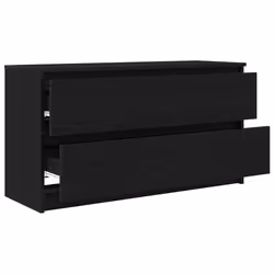 vidaXL TV Cabinet Black 100x35x54 cm Engineered Wood tv stand tv sideboard - Additional view 4