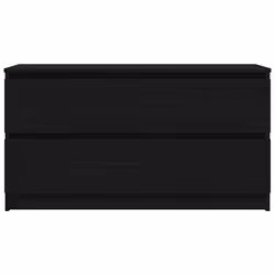 vidaXL TV Cabinet Black 100x35x54 cm Engineered Wood tv stand tv sideboard - Additional view 5