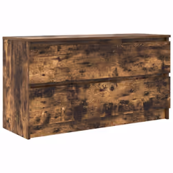 vidaXL TV Cabinet Smoked Oak 100x35x54 cm Engineered Wood tv stand
