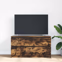 vidaXL TV Cabinet Smoked Oak 100x35x54 cm Engineered Wood tv stand