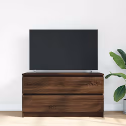 vidaXL TV Cabinet Brown Oak 100x35x54 cm Engineered Wood tv stand tv sideboard