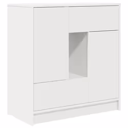 vidaXL Sideboard with Drawers and Doors Black Oak 70.5x34x74.5 cm - white