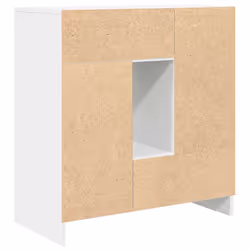 vidaXL Sideboard with Drawers and Doors Black Oak 70.5x34x74.5 cm - white - Additional view 7