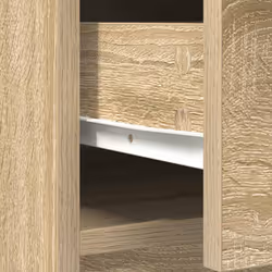 vidaXL Sideboard with Drawers and Doors Black Oak 70.5x34x74.5 cm - sonoma oak - Additional view 10