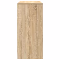 vidaXL Sideboard with Drawers and Doors Black Oak 70.5x34x74.5 cm - sonoma oak - Additional view 6