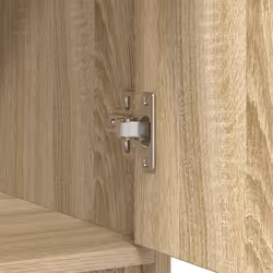 vidaXL Sideboard with Drawers and Doors Black Oak 70.5x34x74.5 cm - sonoma oak - Additional view 9