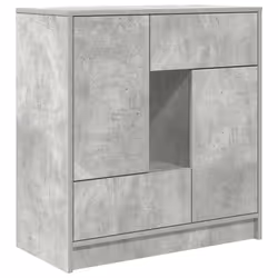 vidaXL Sideboard with Drawers and Doors Black Oak 70.5x34x74.5 cm - concrete grey