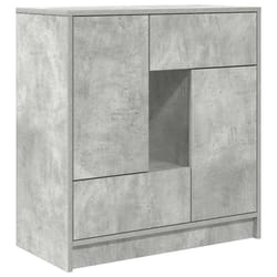vidaXL Sideboard with Drawers and Doors Black Oak 70.5x34x74.5 cm - concrete grey