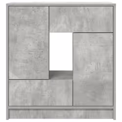 vidaXL Sideboard with Drawers and Doors Black Oak 70.5x34x74.5 cm - concrete grey - Additional view 5
