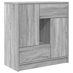 vidaXL Sideboard with Drawers and Doors Black Oak 70.5x34x74.5 cm - grey sonoma