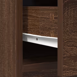 vidaXL Sideboard with Drawers and Doors Black Oak 70.5x34x74.5 cm - brown oak - Additional view 10