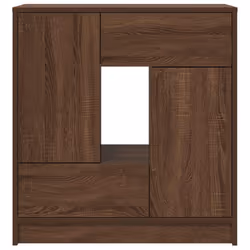 vidaXL Sideboard with Drawers and Doors Black Oak 70.5x34x74.5 cm - brown oak - Additional view 5