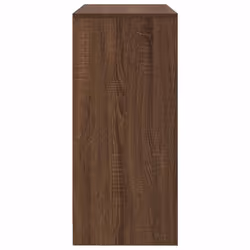 vidaXL Sideboard with Drawers and Doors Black Oak 70.5x34x74.5 cm - brown oak - Additional view 6