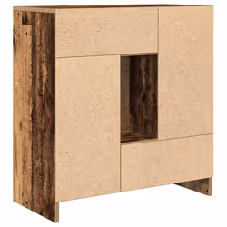 vidaXL Sideboard with Drawers and Doors Black Oak 70.5x34x74.5 cm - old wood - Additional view 7