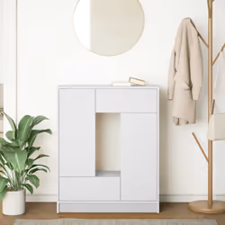 vidaXL Sideboard with Drawers and Doors Brown Oak 73x31x90 cm storage cabinet - white