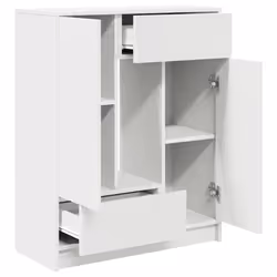 vidaXL Sideboard with Drawers and Doors Brown Oak 73x31x90 cm storage cabinet - white - Additional view 4