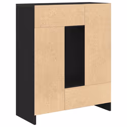 vidaXL Sideboard with Drawers and Doors Brown Oak 73x31x90 cm storage cabinet - black oak - Additional view 7
