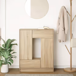 vidaXL Sideboard with Drawers and Doors Brown Oak 73x31x90 cm storage cabinet - sonoma oak