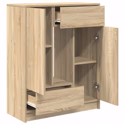 vidaXL Sideboard with Drawers and Doors Brown Oak 73x31x90 cm storage cabinet - sonoma oak - Additional view 4