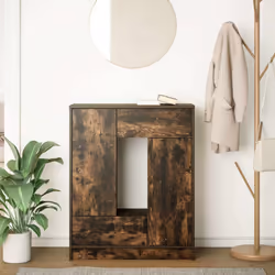 vidaXL Sideboard with Drawers and Doors Brown Oak 73x31x90 cm storage cabinet - smoked oak