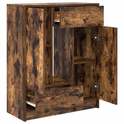 vidaXL Sideboard with Drawers and Doors Brown Oak 73x31x90 cm storage cabinet - smoked oak - Additional view 4