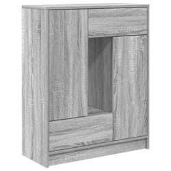 vidaXL Sideboard with Drawers and Doors Brown Oak 73x31x90 cm storage cabinet - grey sonoma