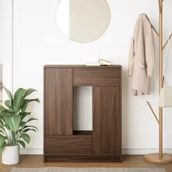 vidaXL Sideboard with Drawers and Doors Brown Oak 73x31x90 cm storage cabinet - brown oak
