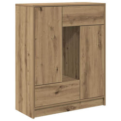 vidaXL Sideboard with Drawers and Doors Brown Oak 73x31x90 cm storage cabinet - artisan oak